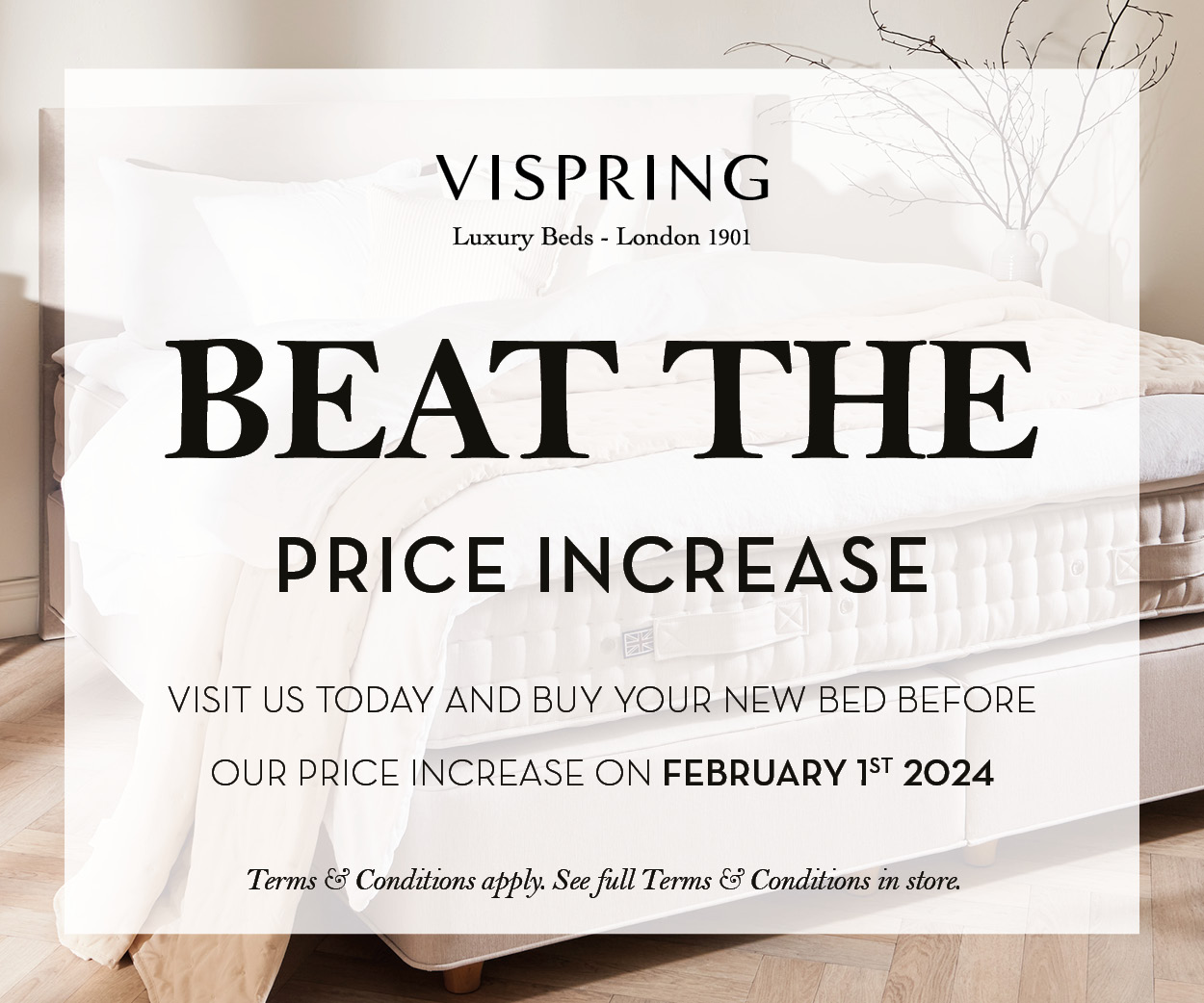 Beat the price increase promotion